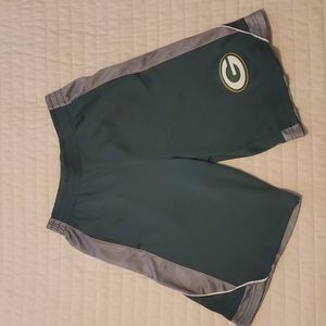 Packers shorts green gray size 14/16 L